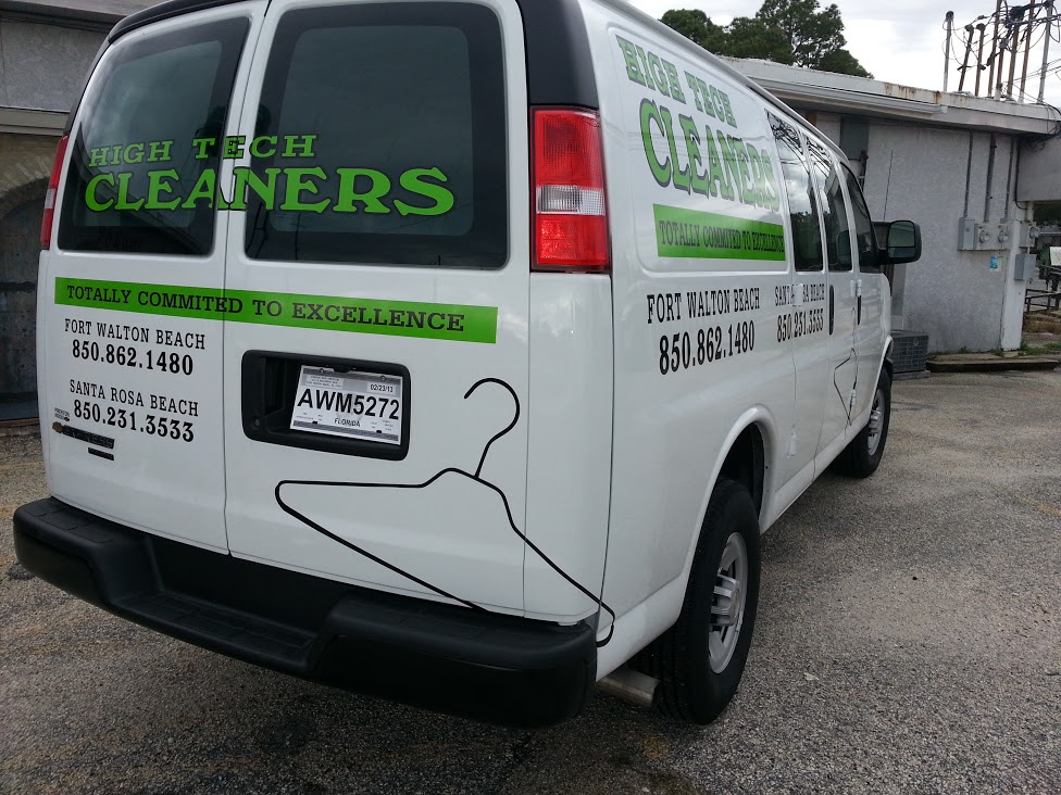 high tech cleaners vehicle wrap